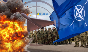 Вибух, дрон та прапор Альянсу