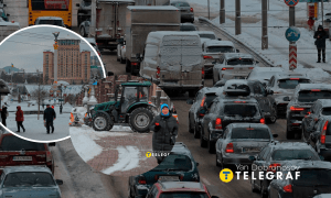 Киев после снегопада 16 февраля