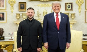 Зеленський та Трамп під час зустрічі 28 липня