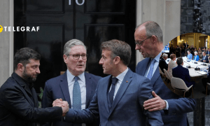 Володимир Зеленський, Кір Стармер, Еммануель Макрон, Фрідріх Мерц