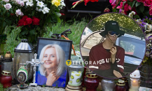 Фото Ірини Фаріон на місці вбивства та її ймовірний вбивця