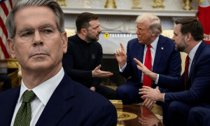 Скотт Бессент, Владимир Зеленский, Дональд Трамп и Джей Ди Вэнс
