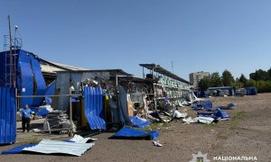Последствия ракетной атаки в Прилуках