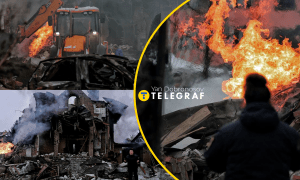 Пожар после атаки в Софиевской Борщаговке