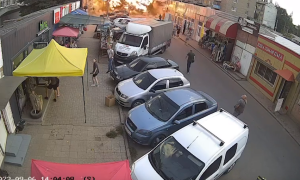 Момент удара по Константиновке 6 сентября