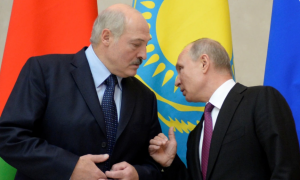 кровавый диктатор был весьма беспокоен, встречаясь с белорусским подпевалой