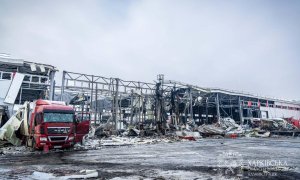 Знищений термінал Нової пошти