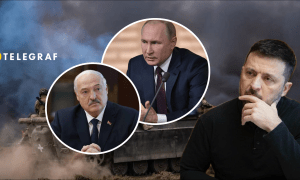 Самопровозглашенный президент Беларуси, Путин и Зеленский