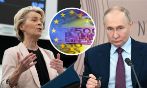 Урсула фон дер Ляєн та Володимир Путін