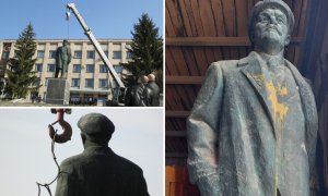 Бронзовый Ленин ждал своей участи в ангаре. Сейчас, возможно, наступил его "звездный час"