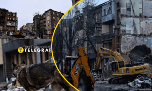 Зруйнований будинок у Харкові