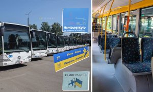 Руку помощи в виде автобусов столице протянули несколько стран. Фото Коллаж "Телеграфа"