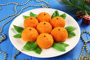 Новогодняя закуска "Мандаринка"