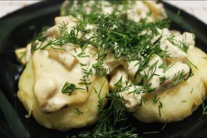 Галушки на пару (відео)