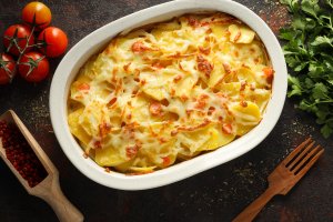 Макаронная запеканка с яйцами (видео)