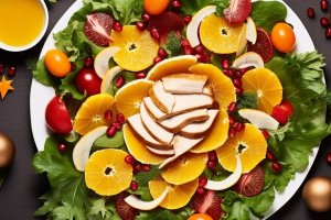 Салат з курячим філе та мандаринами (відео)