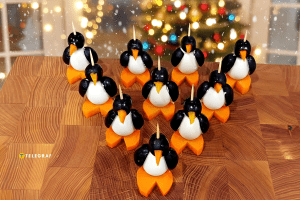 Прикольная закуска "Пингвины" на Новый год (видео)