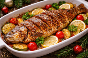 Новорічна запечена риба, яка прикрасить святковий стіл (відео)