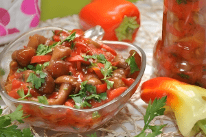 Лечо с опятами на зиму