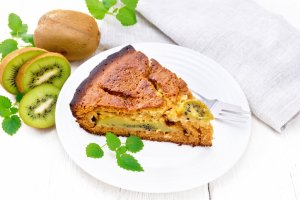 Вкусный пирог с киви