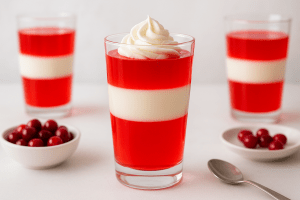 Новорічна казка у бокалі: желе з ніжним сирним кремом (відео)