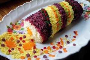 Новогодний салат "Хлопушка": пошаговый рецепт