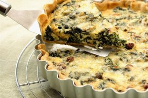 Пирог со шпинатом и грибами