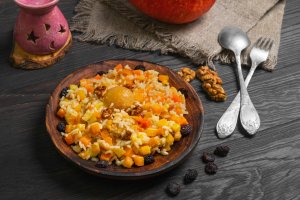 Тыквенная каша «Сливочная» с рисом и сухофруктами