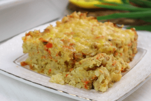 Рисовая запеканка с мясом (видео)