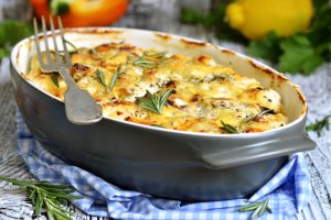 Нежная запеканка из куриного филе