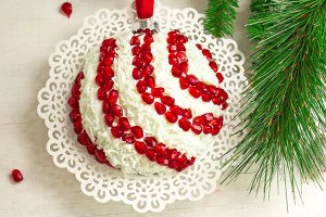 Новогодний салат "Шар на елку": фото-рецепт