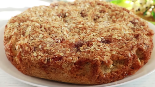 Овсяный пирог с джемом