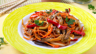 Куриные желудочки по-корейски