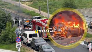 Взорвался автомобиль BMW X3