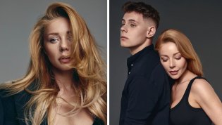 Тина Кароль и ее сын Вениамин, который очень похож на отца