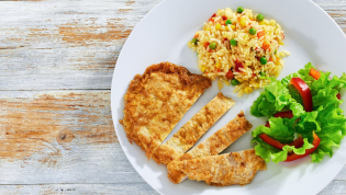 Отбивные с грибами и сыром