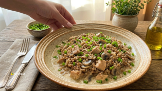 Гречка с курицей и грибами