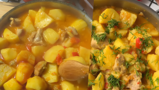 Картофель с мясом