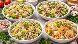 Салаты с вареными яйцами