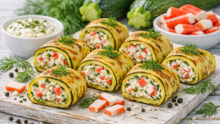Кабачковые рулетики