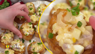 Бутерброды с селедкой и яблоком