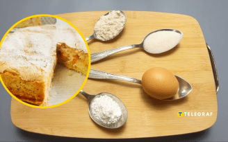 Бисквитный пирог "4 ложки" для ленивых и занятых: взбил — и в духовку