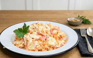 Большинство ингредиентов – по скидке: этот салат с крабовыми палочками стоит приготовить на Пасху