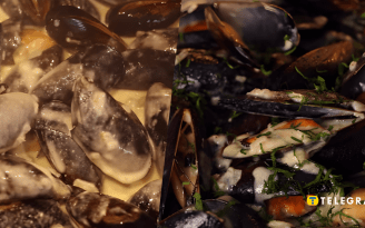 Как в лучших ресторанах: готовим мидии в раковинах в сырном соусе (видео)