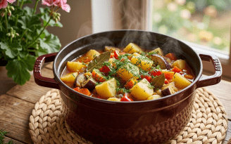 Овощное рагу с баклажаном и молодой картошкой: сытное блюдо без мяса за полчаса (видео)