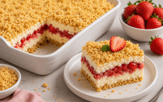 Вкусно как пломбир и торт одновременно: этот клубничный десерт без выпечки станет хитом лета (видео)