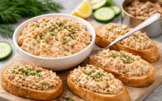 Идеальное дополнение к завтраку: нежная сливочная намазка из тунца (видео)