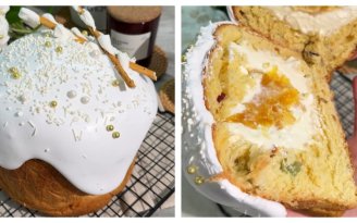 Паска панеттоне с начинкой: рецепт волокнистой выпечки