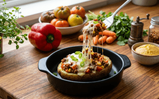 Фаршированный картофель с мясом и сыром: сытный ужин, который попросят приготовить снова (видео)