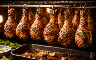 Хрустящие куриные голени в духовке: вкус, как из мангала без лишнего дыма (видео)